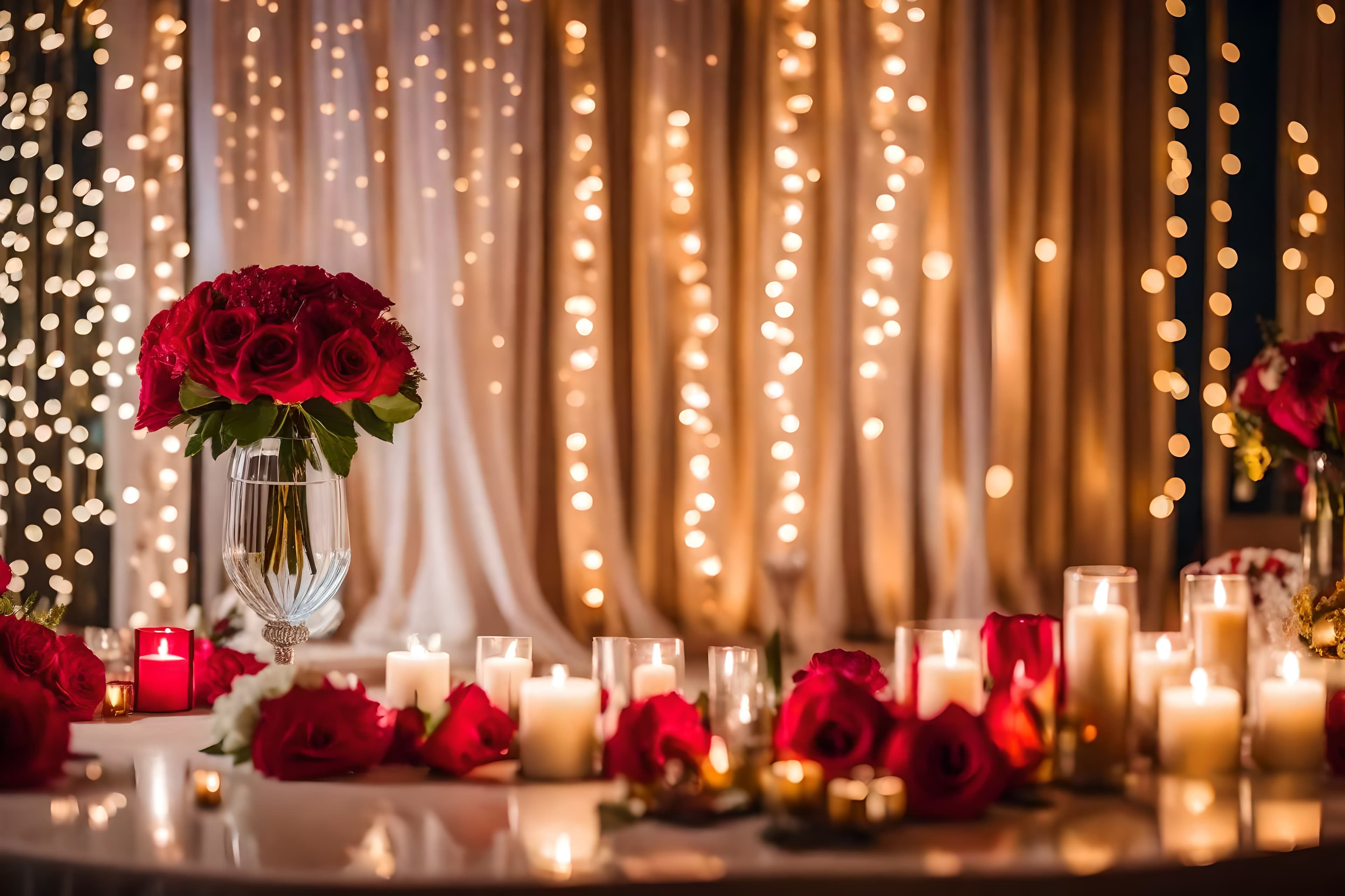 Romantic anniversary room decoration in Bangalore